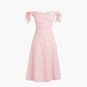NWT Jcrew Seersucker Off Shoulder Dress